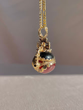 Load image into Gallery viewer, Vintage Trio Tigers Eye Onyx Chalcedony Swivel Fob Pendant
