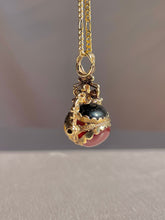 Load image into Gallery viewer, Vintage Trio Tigers Eye Onyx Chalcedony Swivel Fob Pendant