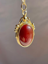 Load image into Gallery viewer, Vintage Bloodstone Carnelian Swivel Pendant 1970s