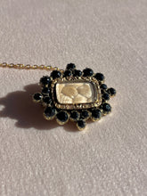 Load image into Gallery viewer, Antique Onyx Mourning Hair Brooch 1841