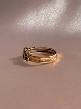 Load image into Gallery viewer, Antique 14k Enamel Mano Fede Gimmel Ring