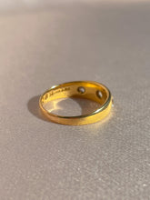 Load image into Gallery viewer, Antique 18k Diamond Starburst Trilogy Ring 1888