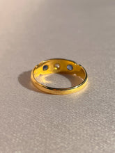Load image into Gallery viewer, Antique 18k Diamond Sapphire Starburst Edwardian Ring 1906