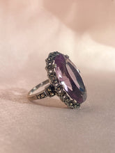 Load image into Gallery viewer, Vintage Amethyst Silver Victorian Gothic Ring