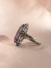 Load image into Gallery viewer, Vintage Amethyst Silver Victorian Gothic Ring