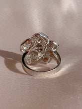 Load image into Gallery viewer, Vintage 14k Diamond Brazilian Flower Pave Ring