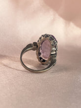 Load image into Gallery viewer, Vintage Amethyst Silver Victorian Gothic Ring
