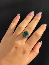 Load image into Gallery viewer, Vintage Silver Spinel Halo Ring