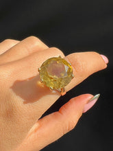 Load image into Gallery viewer, Vintage 9k Citrine Cocktail Ring 1970