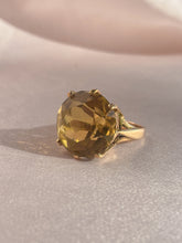 Load image into Gallery viewer, Vintage 9k Citrine Cocktail Ring 1970