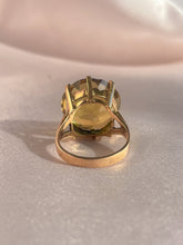Load image into Gallery viewer, Vintage 9k Citrine Cocktail Ring 1970