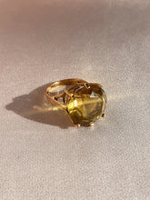 Load image into Gallery viewer, Vintage 9k Citrine Cocktail Ring 1970