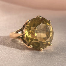 Load image into Gallery viewer, Vintage 9k Citrine Cocktail Ring 1970