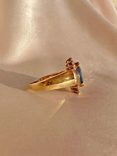 Load image into Gallery viewer, Vintage Sapphire Diamond Baguette Dress Ring