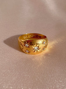 Antique Diamond Old Starburst Array Ring 1906