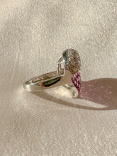 Load image into Gallery viewer, Vintage Pink Sapphire Diamond Heart Cocktail Ring