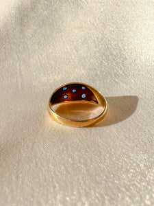 Vintage Sapphire Starburst Ring 1992