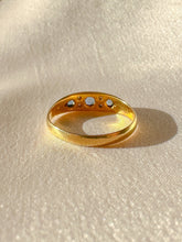 Load image into Gallery viewer, Antique Sapphire Diamond Boat Ring
