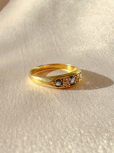 Load image into Gallery viewer, Antique Sapphire Diamond Boat Ring