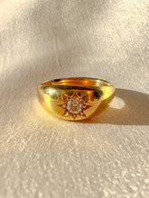 Load image into Gallery viewer, Antique Old Cut Diamond Starburst Solitaire Ring 1901
