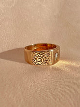Load image into Gallery viewer, Antique Diamond Solitaire Starburst Filigree Ring 1916