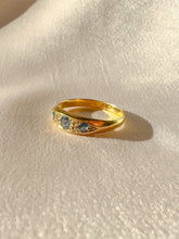 Load image into Gallery viewer, Antique Sapphire Diamond Boat Ring