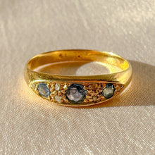 Load image into Gallery viewer, Antique Sapphire Diamond Boat Ring