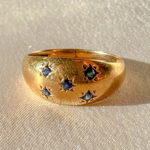Vintage Sapphire Starburst Ring 1992
