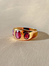 Load image into Gallery viewer, Antique Rhodolite Garnet Boat Ring