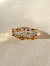 Load image into Gallery viewer, Vintage Princess Diamond Half Eternity Ring 1988 1.36 CTW