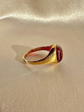 Load image into Gallery viewer, Antique Synth Ruby Cabochon Signet Ring