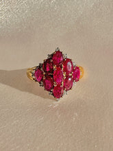 Load image into Gallery viewer, Vintage Ruby Diamond Oval Marquise Ring
