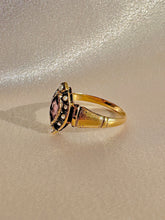 Load image into Gallery viewer, Antique Amethyst Pearl Navette Ring