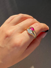 Load image into Gallery viewer, Vintage Ruby Diamond Double Soprano Ring