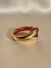 Load image into Gallery viewer, Vintage Ruby Diamond Double Soprano Ring