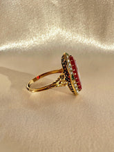 Load image into Gallery viewer, Antique Carnelian Emerald Pearl Cameo Ring