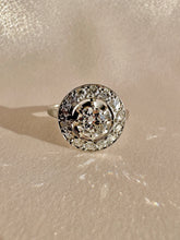 Load image into Gallery viewer, Antique French Diamond Halo Transitional Ring 1930s
