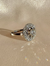 Load image into Gallery viewer, Antique French Diamond Halo Transitional Ring 1930s
