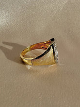 Load image into Gallery viewer, Vintage Diamond Satin Horseshoe Ring
