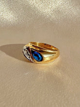 Load image into Gallery viewer, Vintage Sapphire Diamond Pear Soprano Ring