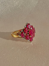 Load image into Gallery viewer, Vintage Ruby Diamond Oval Marquise Ring