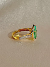 Load image into Gallery viewer, Emerald Diamond Toi et Moi Ring 3.50cts