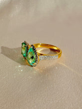 Load image into Gallery viewer, Emerald Diamond Toi et Moi Ring 3.50cts
