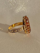 Load image into Gallery viewer, Antique Citrine Deco Floral Dress Ring