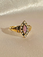 Load image into Gallery viewer, Antique Amethyst Pearl Navette Ring
