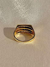 Load image into Gallery viewer, Vintage Diamond Pave Row Signet Ring