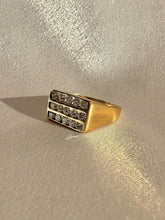 Load image into Gallery viewer, Vintage Diamond Pave Row Signet Ring
