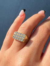 Load image into Gallery viewer, Vintage Diamond Pave Row Signet Ring
