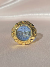 Load image into Gallery viewer, 18k Italian Angel Cherub Intaglio Ring