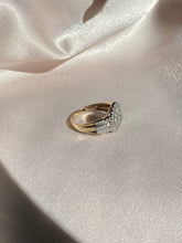 Load image into Gallery viewer, Vintage 9k Diamond Cluster Ring